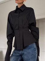 Button Up Cuff Detail Shirt