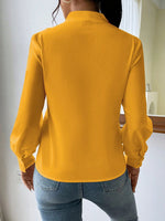V Neck Long Sleeve Top - Ladyez