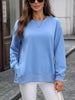 Side Snap Round Neck Sweatshirt