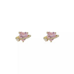Heart Planet Stud Earrings