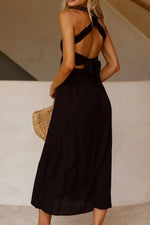 Crisscross Smocked Wide Strap Dress