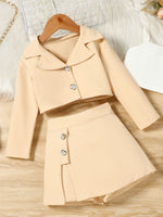 Children's Cami & Long Sleeve Outerwear & Skirt Set