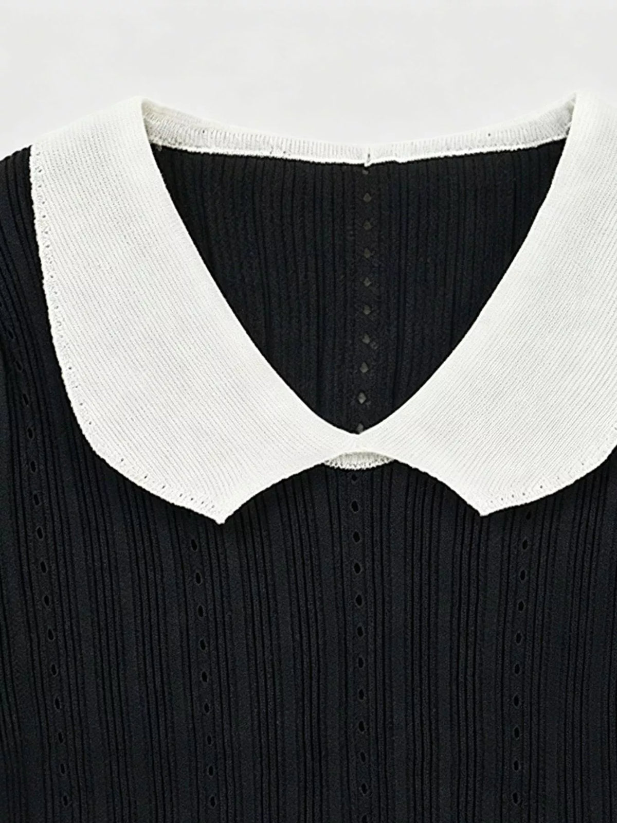 Peter Pan Collar Short Sleeve T-Shirt