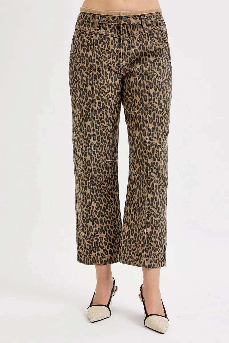 RISEN Full Size Mid Rise Crop Relaxed Jeans Plus Size - Ladyez