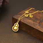 18K Gold-Plated Gourd Pendant Necklace
