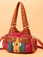 Rivet Decor Multifunctional Crossbody Bag