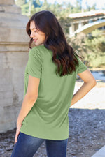 Basic Bae Bamboo Full SizeV-Neck Short Sleeve T-Shirt