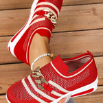 Round Toe Mesh Slip-Ons