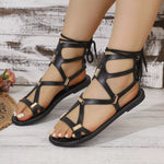 Lace-Up Open Toe Sandals