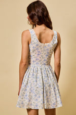 SO ME Froal Print Fit and Flare Dress