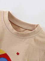 Children's Rocket Embroidered Short Sleeve T-Shirt