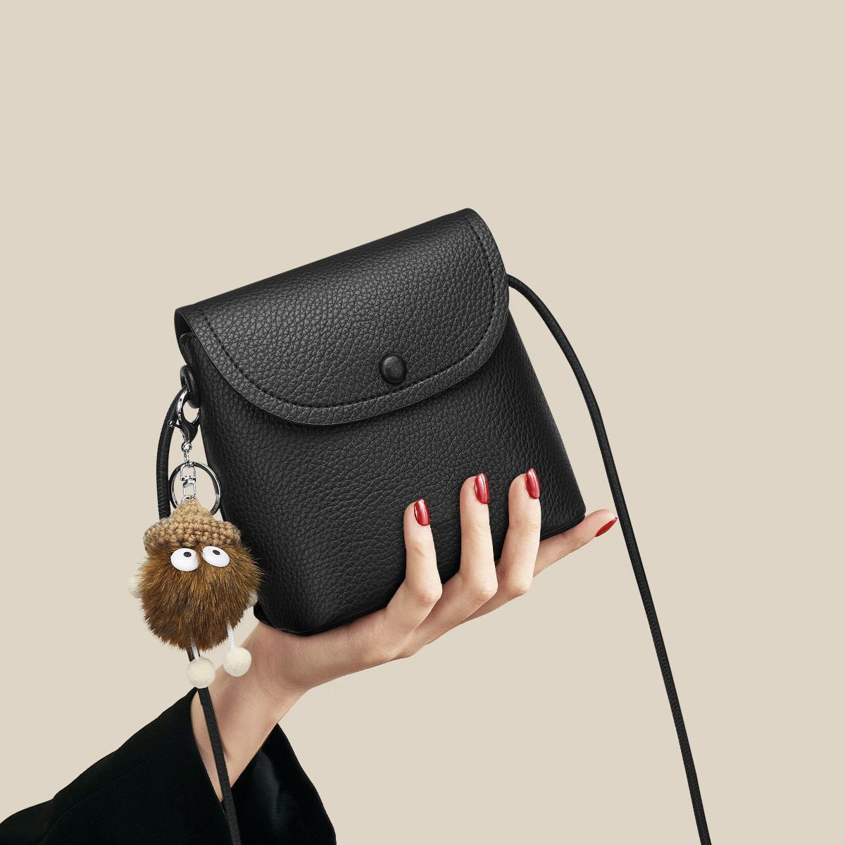 Leather Flap Crossbody Bag
