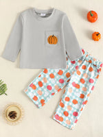 Children's Pumpkin Patch Long Sleeve Top and Pants Set