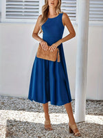 Sleeveless A-Line Midi Dress