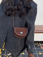 Suede Flap Crossbody Bag