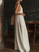 Full Size Lace Trim Wide-Leg Jumpsuit Plus Size