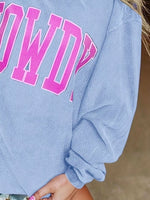 Full Size Howdy Round Neck Oversized Sweatshirt Plus Size
