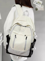 Color Block Lightweight Backpack Bag