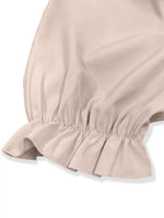 Square Neck Puff Sleeve A-Line Mini Dress