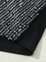 Sequined V-Neck Cami Top - Ladyez