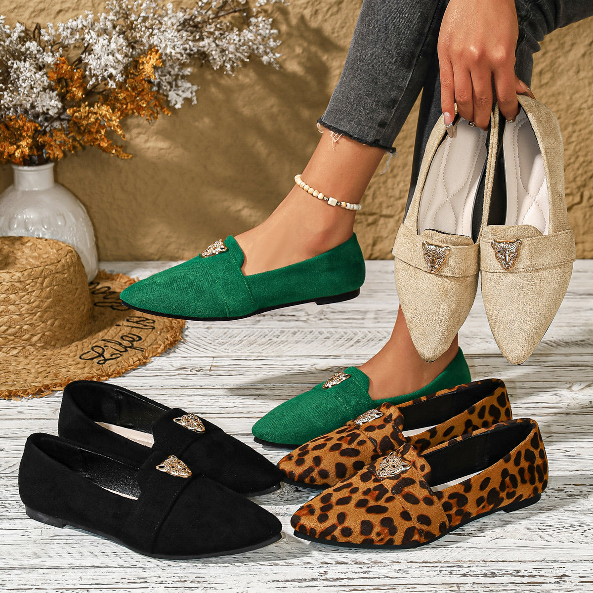 Point Toe Slip-Ons