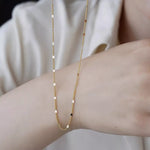 18K Gold-Plated 925 Sterling Silver Chain Necklace