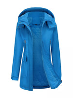Full Size Zip Up Hooded Parka Outerwear Plus Size