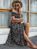 Full Size Slit Off-Shoulder Floral Midi Dress Plus Size