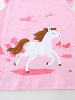 Children's Horse Print Tank and Shorts Set