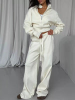 Zip-Up Outerwear andDrawstring Pants Set
