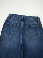 Cropped High Rise Wide Leg Jeans