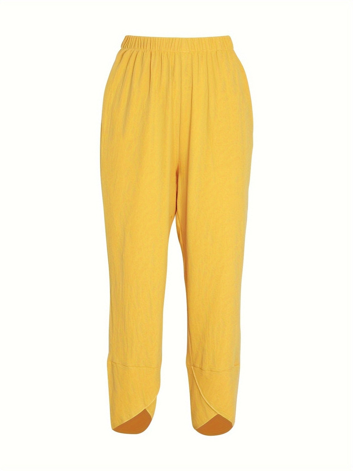Elastic Waist Pants with Pockets