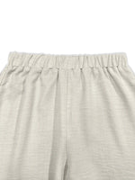 Plus Size Button-Down Shirt and Wide-Leg Pants Set