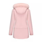 Full Size Fur Hooded Warm Winter Parka Outerwear Plus Size