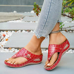 Toe Post Wedge Sandals