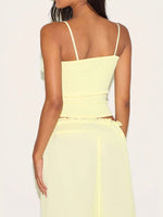 Smocked Tie Front Cami and Skirt Set