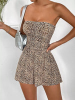 Chic Strapless Ruched Waist Romper