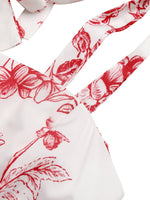 Floral Print Tie Strap Maxi Dress