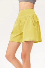 Pocketed Elastic Waist Active Shorts - Ladyez