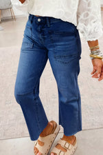 High Waist Straight Leg Jeans