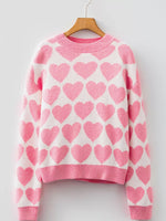 Valentine Heart Round Neck Sweater