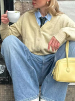 Casual Knit Button-Down Cardigan