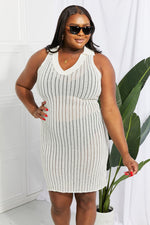 Openwork Johnny Collar Cover Up Dress - Ladyez