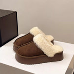 Round Toe Platform Slippers