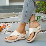 Toe Post Wedge Sandals