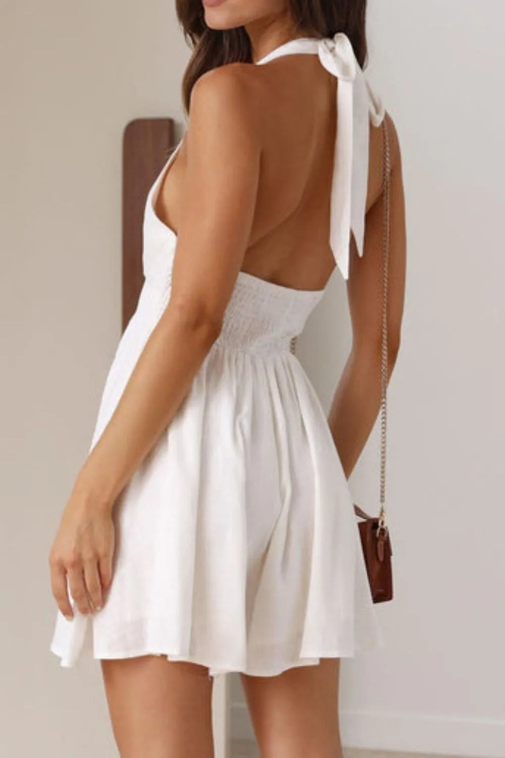 Cutout Halter Neck Mini Dress
