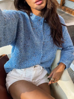 Textured Knit Button-Up Cardigan