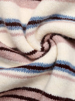 Striped Polo Collar Sweater