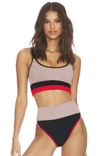 Color Block Spaghetti Strap Two-Piece Swim Set - Ladyez