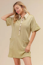 BiBi Dip Dye Mineral Washed Knit Dress